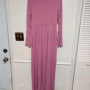 Bellamie Dusty Pink maxi Long Sleeve Dress cottage core church dress